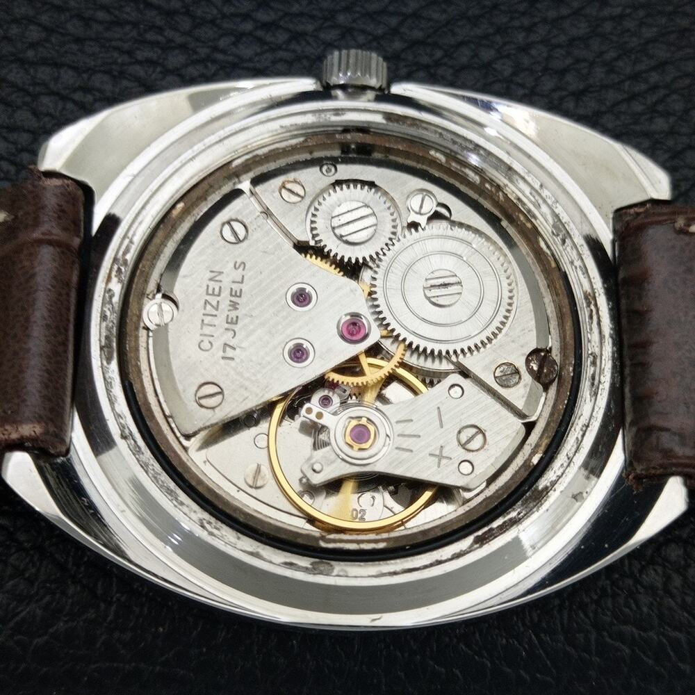 Vintage 1983 Citizen Manual Wound Mens Silver Watch & Silver Accents - Picture 9 of 9